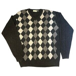 Christian Berg Mens Wool Cashmere Blend Long Sleeve Sweater Sz Large V-Neck Soft